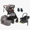 Vognpakker|Beemoo Maxi 4 Duovogn inkl. Maxi-Cosi CabrioFix i-Size Autostol Baby & Base, Grey/Black