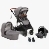 Vognpakker|Beemoo Maxi 4 Duovogn inkl. Route i-Size Autostol Baby, Grey Black/Mineral Grey