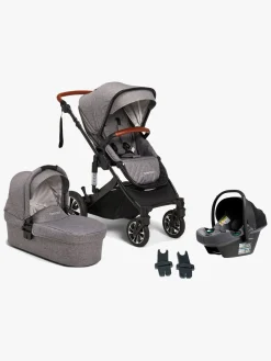 Vognpakker|Beemoo Maxi 4 Duovogn inkl. Route i-Size Autostol Baby, Grey Black/Mineral Grey