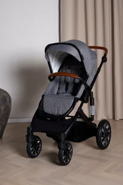 Vognpakker|Beemoo Maxi 4 Duovogn inkl. Route i-Size Autostol Baby, Grey Black/Mineral Grey