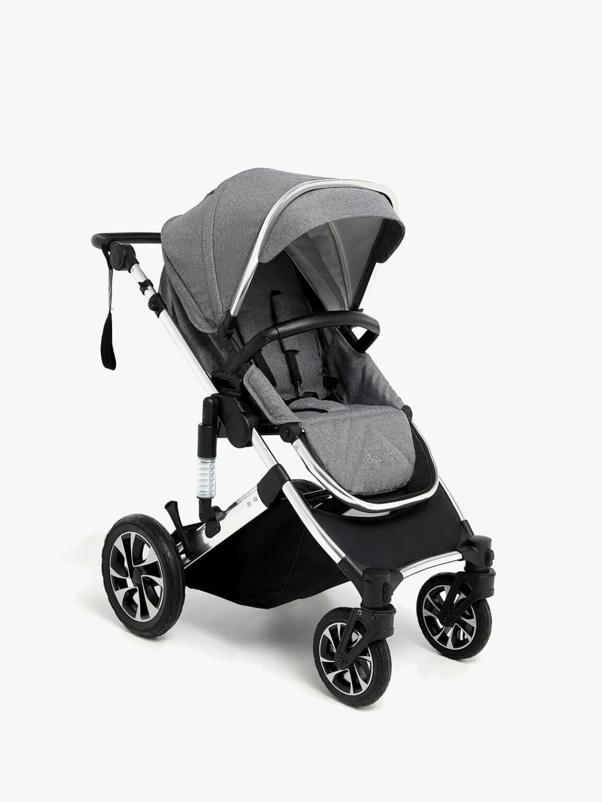 Klapvogne|Beemoo Maxi 4 Klapvogn, Grey/Silver Sort