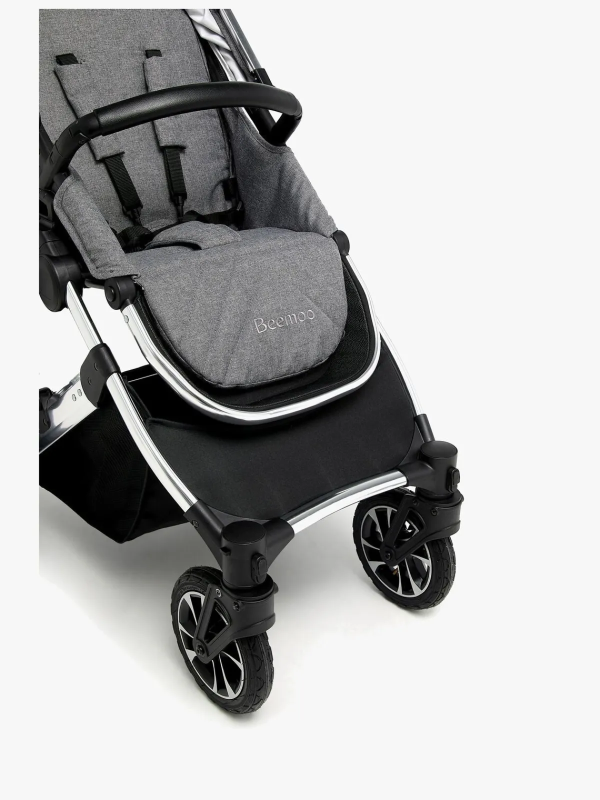 Klapvogne|Beemoo Maxi 4 Klapvogn, Grey/Silver Sort