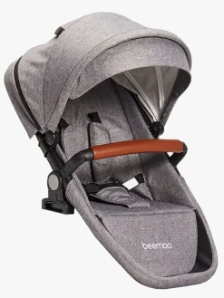 Vognpakker|Beemoo Maxi 4 Twin Søskendevogn inkl. Ekstra Søskendesæde & Maxi-Cosi CabrioFix i-Size Autostol Baby & Base, Grey