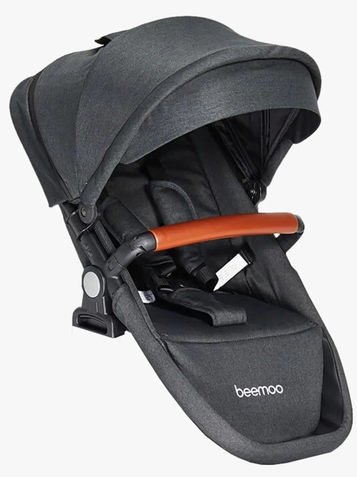Beemoo Vognpakker-Maxi 4 Twin Søskendevogn inkl. Ekstra Søskendesæde & Maxi-Cosi CabrioFix i-Size Autostol Baby & Base, Black