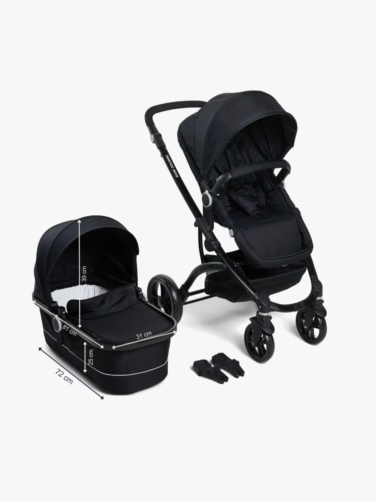 Duo- & Kombivogne|Beemoo Move Duo Kombivogn, Black Sort