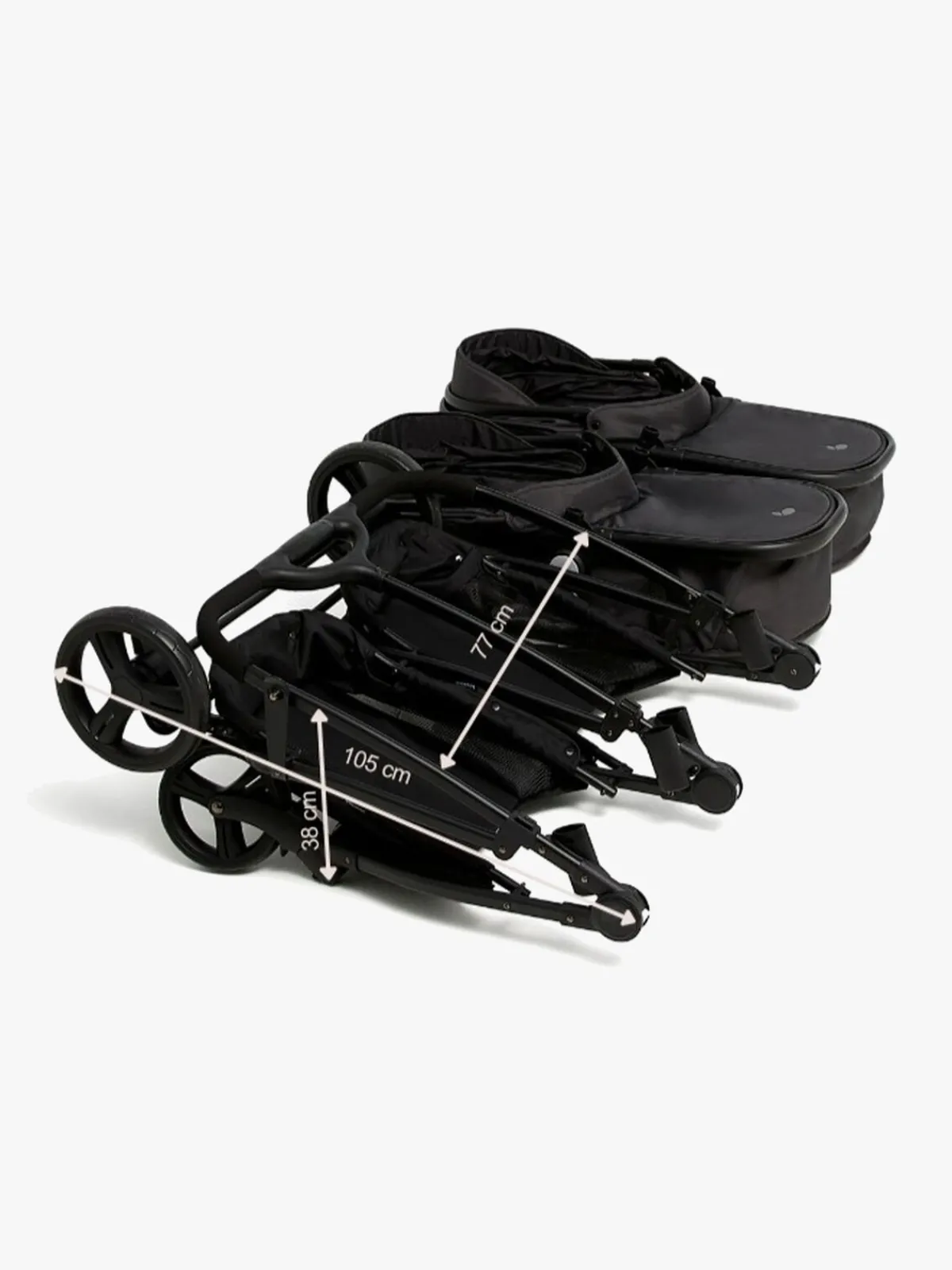 Beemoo Move Twin 2-in-1 Søskendevogn, Asphalt