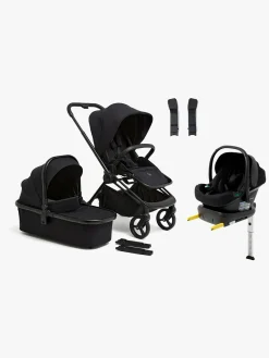 Beemoo One Duovogn inkl. Route i-Size Autostol Baby & base, All Black/Black Stone