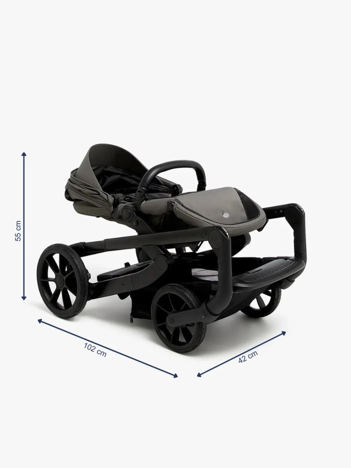 Beemoo Pro Max Klapvogn, Mocha Grey