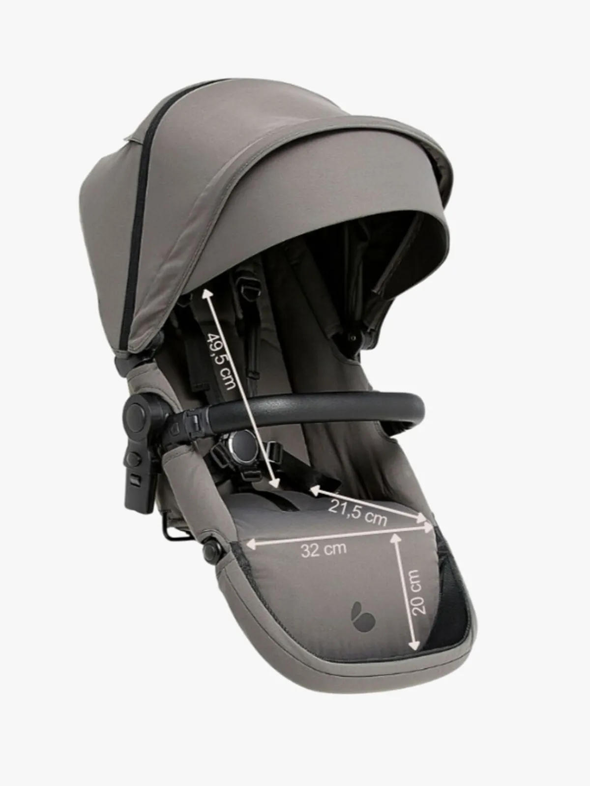 Beemoo Vogndele-Pro Max/Pro Multi 2 Søskendesæde, Mocha Grey