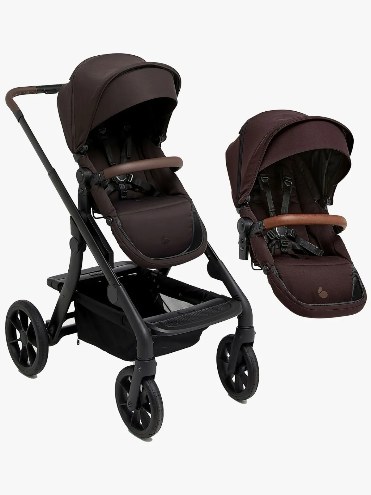 Beemoo Søskendevogne-Pro Max Søskendevogn, Espresso Brown