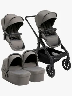 Beemoo Pro Max Søskendevogn inkl. Liggedele, Mocha Grey
