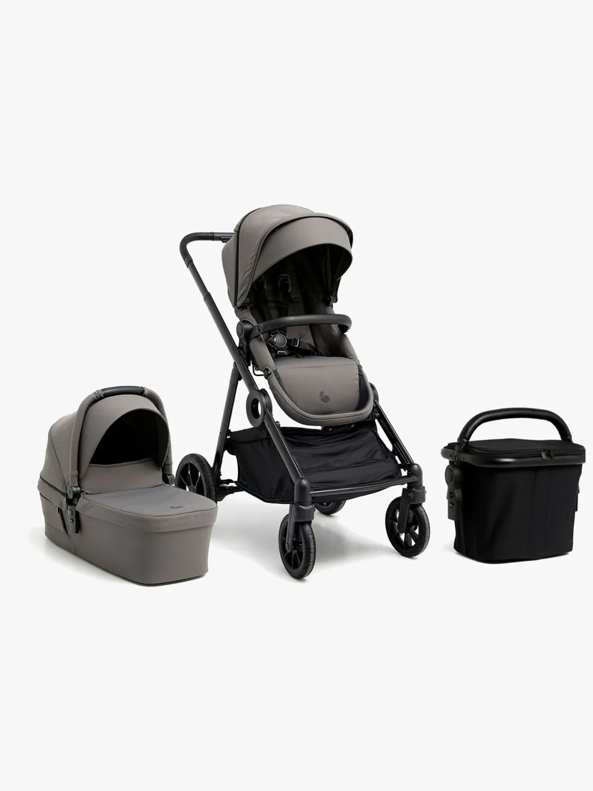 Duo- & Kombivogne|Beemoo Pro Multi 2 Duovogn inkl. Indkøbskurv, Mocha Grey
