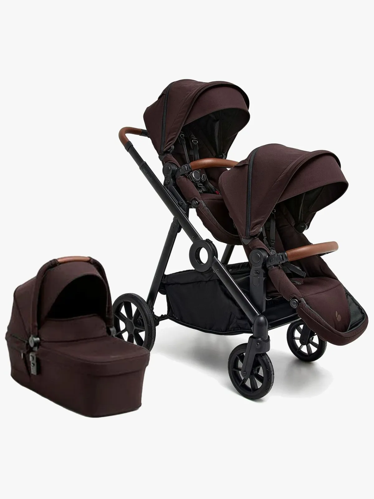 Beemoo Søskendevogne-Pro Multi 2 Søskendevogn inkl. Liggedel, Espresso Brown