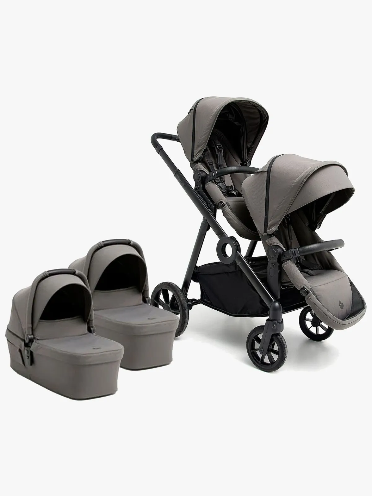 Beemoo Tvillingevogne-Pro Multi 2 Tvillingevogn, Mocha Grey