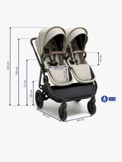 Søskendevogne|Beemoo Pro Twin 2 Søskendevogn, Latte Beige