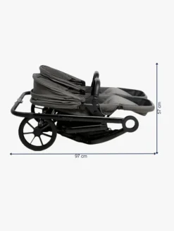 Beemoo Søskendevogne-Pro Twin 2 Søskendevogn, Mocha Grey