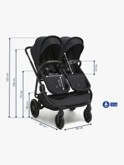 Søskendevogne|Beemoo Pro Twin 2 Søskendevogn, Coffee Black Sort