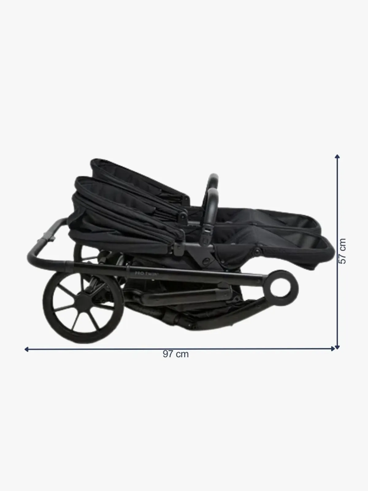 Søskendevogne|Beemoo Pro Twin 2 Søskendevogn, Coffee Black Sort