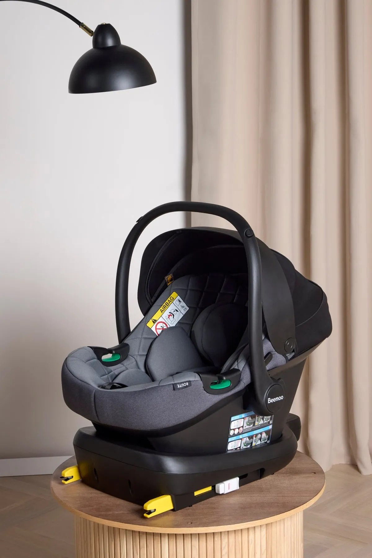 Beemoo Vognpakker-Pro Twist Duovogn inkl. Route Autostol Baby & Base, Coffee Black/Mineral Grey