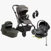 Beemoo Pro Twist Duovogn inkl. Route Autostol Baby & Base, Mocha Grey/Mineral Grey