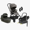 Beemoo Pro Twist Duovogn inkl. Maxi-Cosi CabrioFix Autostol Baby & Base, Mocha Grey/Black