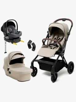 Vognpakker|Beemoo Pro Twist Duovogn Inkl. Route Autostol Baby & Base, Latte Beige/Mineral Grey
