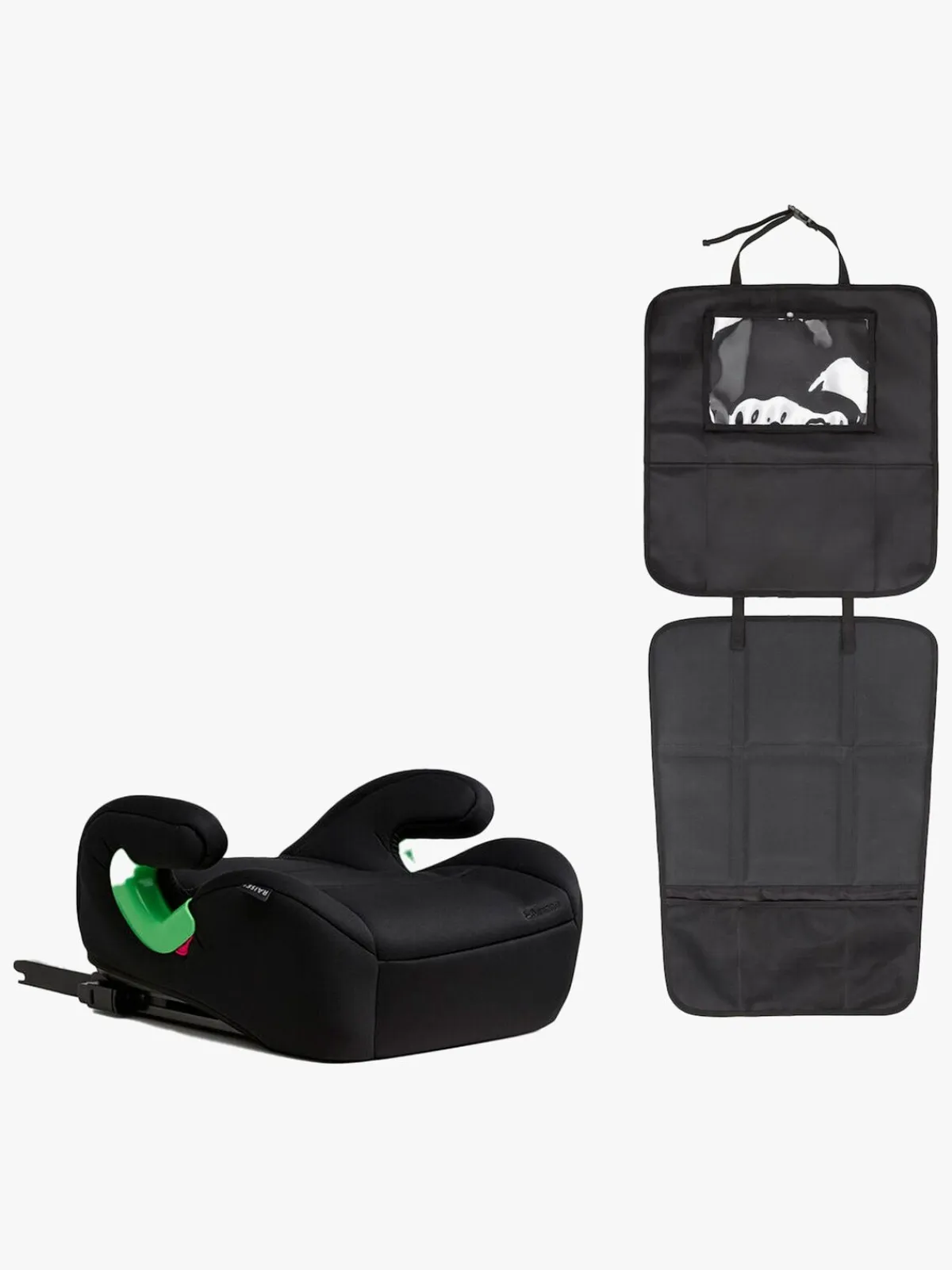Autostolspakker|Beemoo Raise 2 i-Size Selepude ISOFIX inkl. 3-i-1 Sædebeskytter, Black Stone/Black