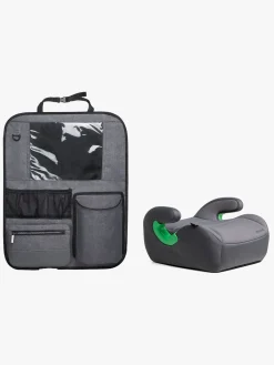 Beemoo Raise 2 i-Size Selepude inkl.  Deluxe Sædebeskytter med Opbevaring, Mineral Grey