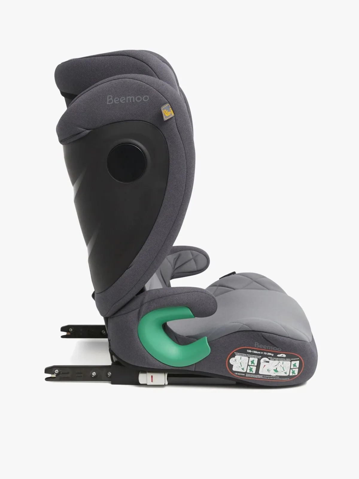 Autostole 15-36 Kg|Beemoo Range i-Size Autostol, Mineral Grey Grå