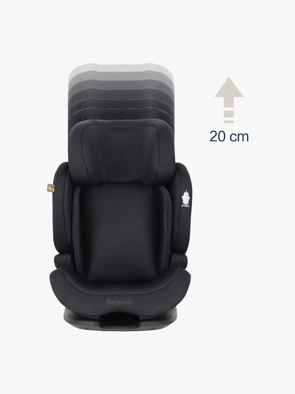 Beemoo Autostole 15-36 Kg-Recline i-Size Autostol, Black Mesh
