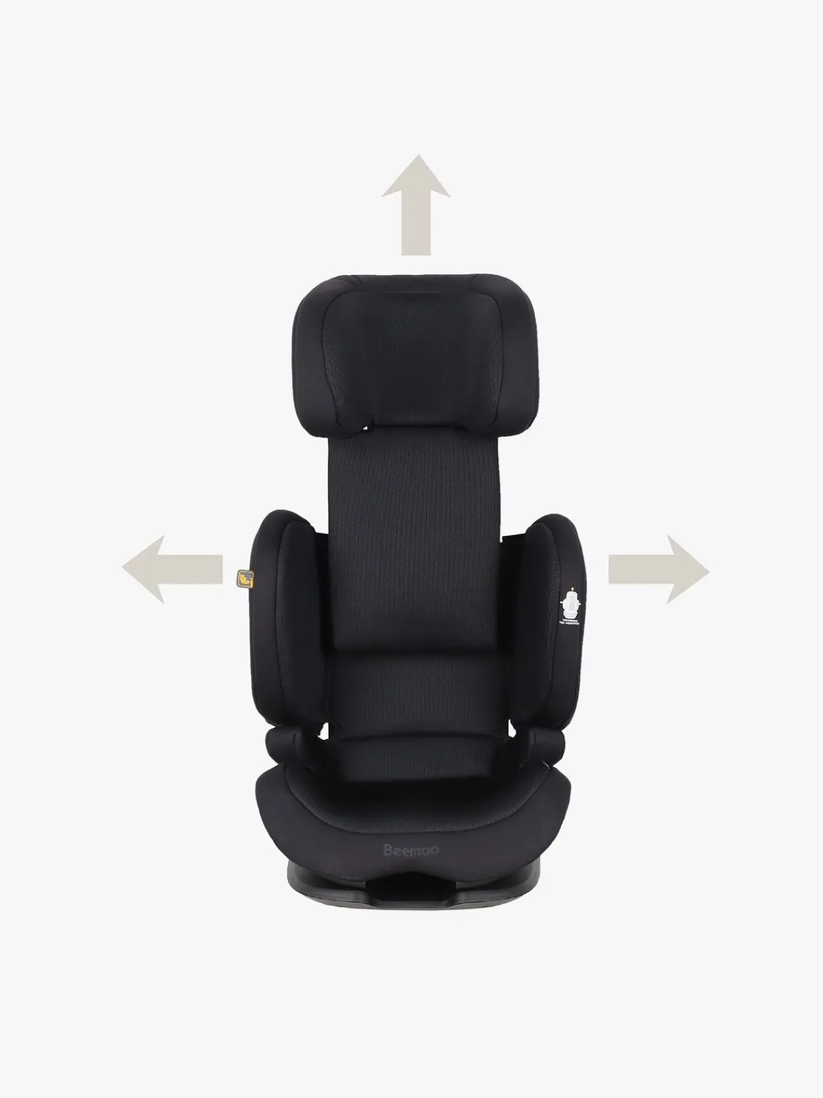 Beemoo Autostole 15-36 Kg-Recline i-Size Autostol, Black Mesh