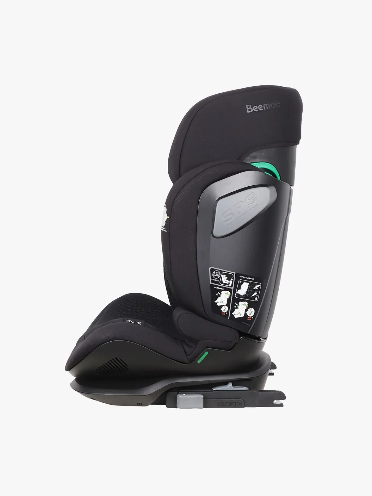 Beemoo Autostole 15-36 Kg-Recline i-Size Autostol, Black Mesh