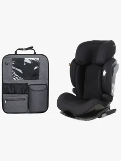 Beemoo Recline i-Size Autostol inkl. Deluxe Sædebeskytter, Black Mesh