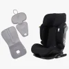 Beemoo Recline i-Size Autostol inkl. Ventilerende Hynde, Black Stone/Grey