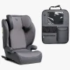 Beemoo Ride i-Size Autostol ISOFIX inkl.  Deluxe Sædebeskytter med Opbevaring, Mineral Grey