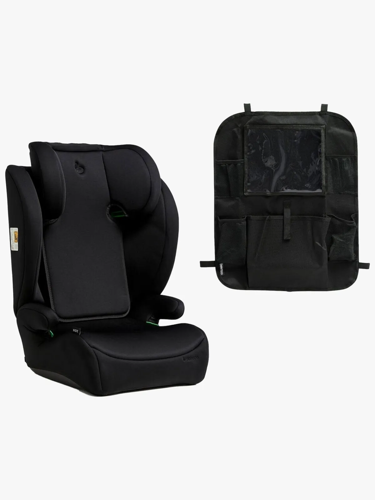 Beemoo Ride i-Size Autostol inkl. Smart Organizer, Black Stone