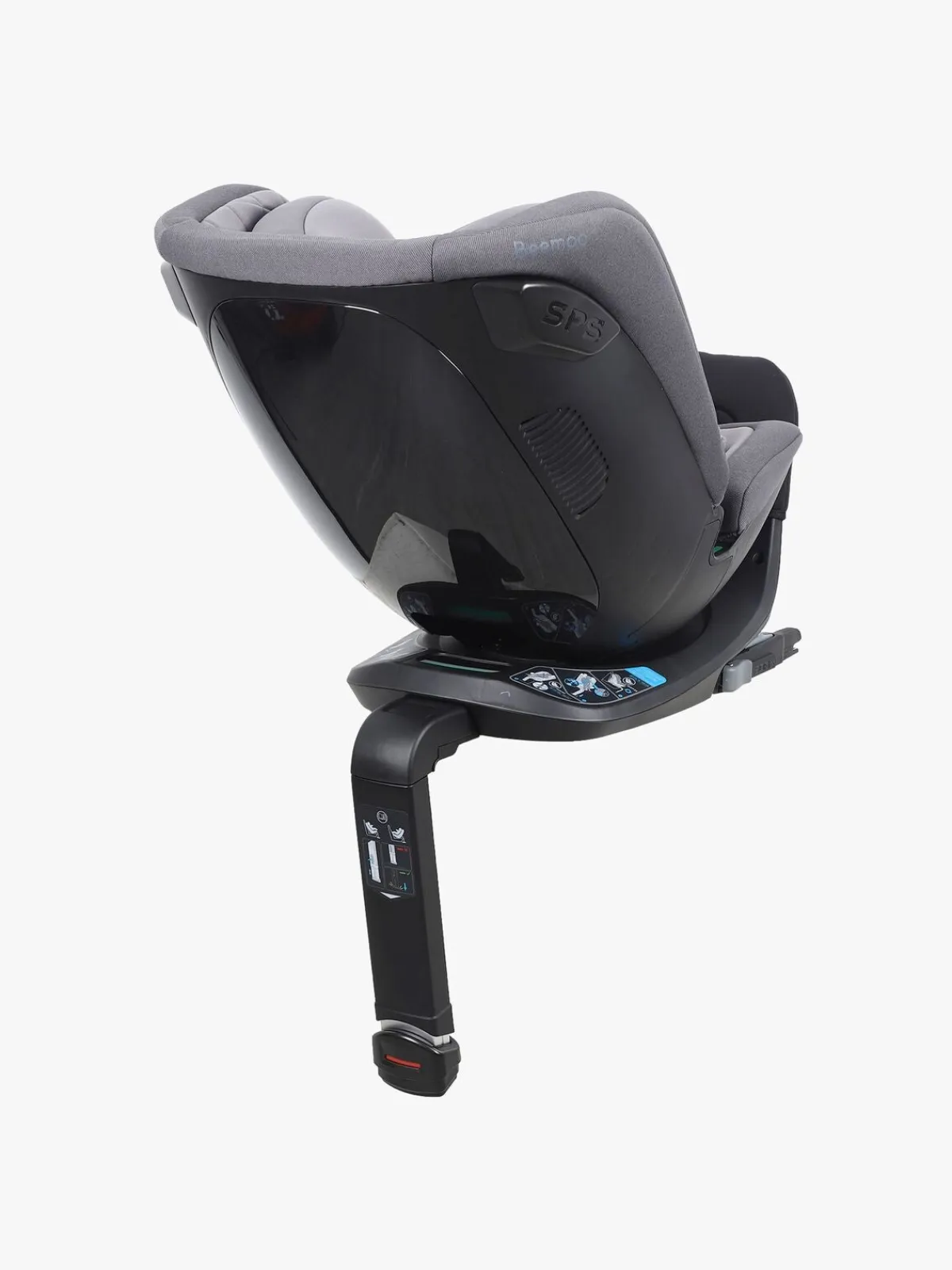 Autostole 9-36 Kg|Beemoo Rotate i-Size Autostol, Mineral Grey Grå