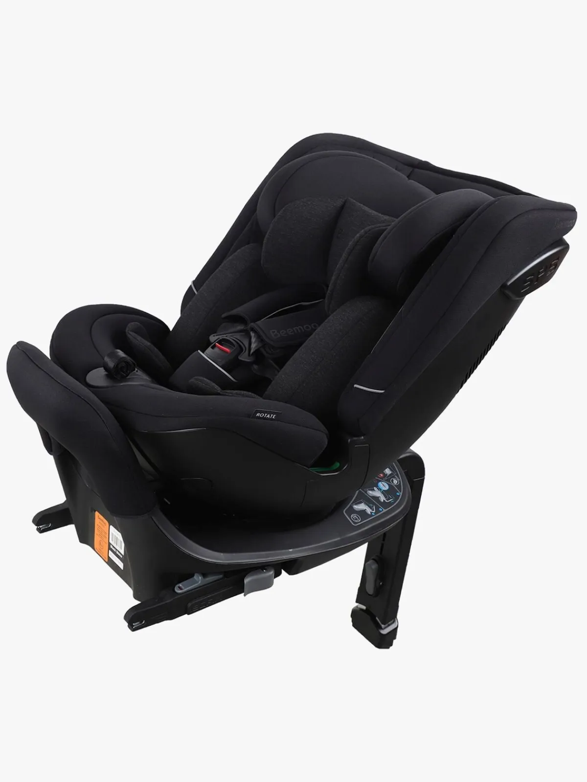 Autostolspakker|Beemoo Rotate i-Size Vendbar Autostol inkl. Ventilerende Hynde, Black Stone/Grey