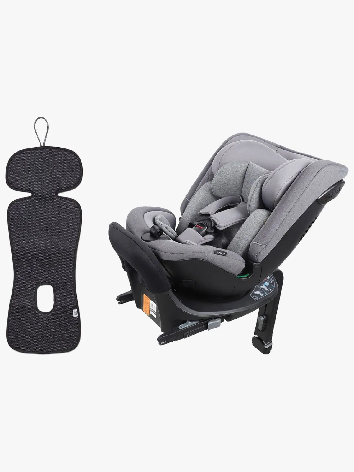 Beemoo Autostolspakker-Rotate i-Size Vendbar Autostol inkl. Ventilerende Hynde, Mineral Grey/Antracit
