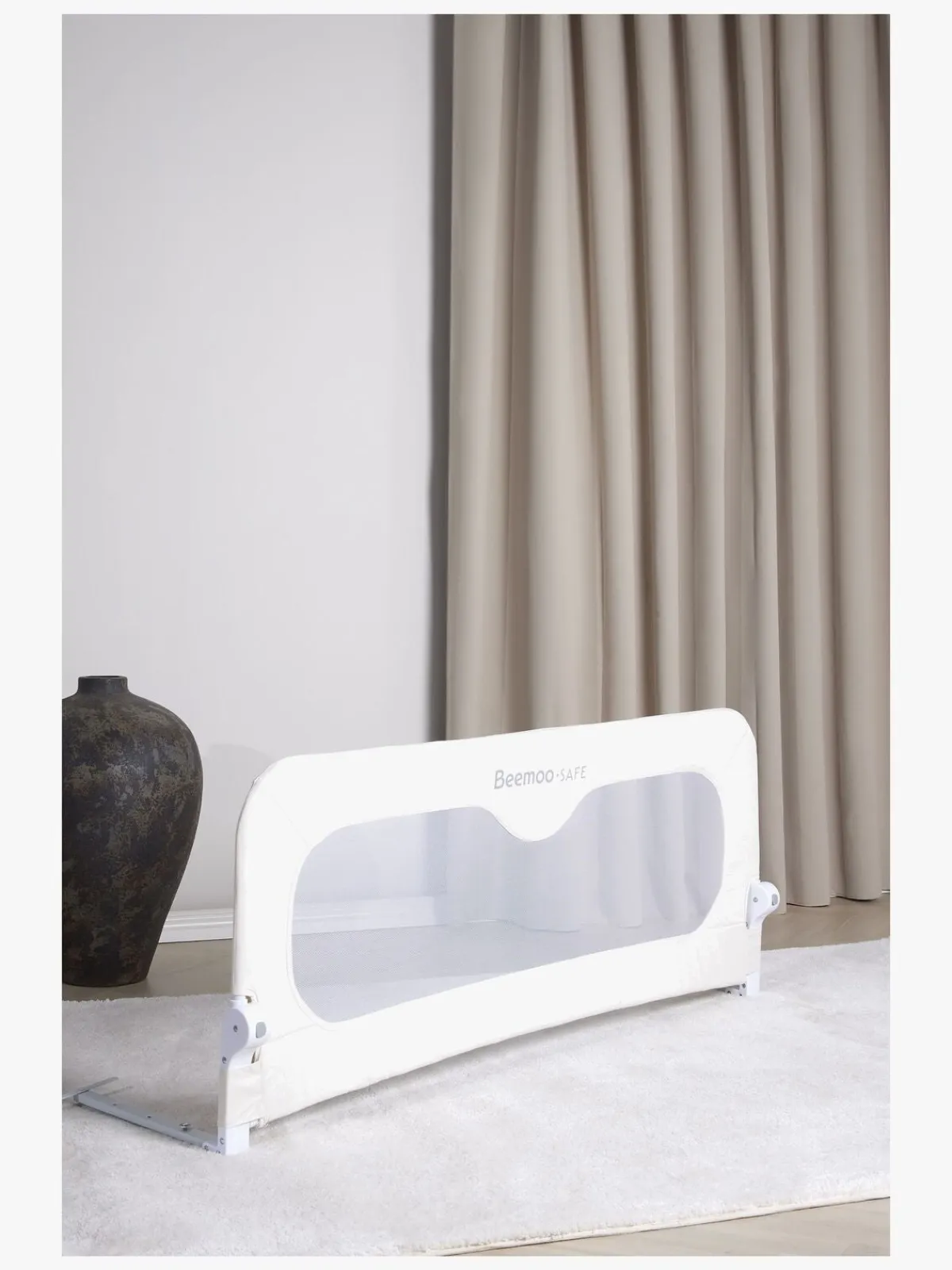 Børnesenge & Tilbehør|Beemoo SAFE Dream Sengehest 135 cm, Cream White Hvid