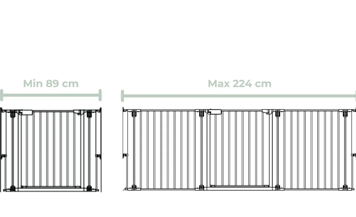 Beemoo SAFE Protect Skruegitter/rumdeler 3 Sektioner, Black