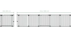Beemoo Sikkerhed-SAFE Protect Skruegitter/rumdeler 5 Sektioner, White