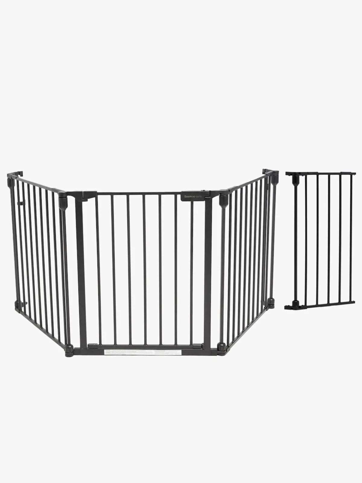 Beemoo Sikkerhed-SAFE Protect Skruegitter/rumdeler 3 Sektioner inkl. Forlængerdel 30 cm, Black