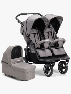 Beemoo Swing Søskendevogn inkl. Liggedel, Grey Melange