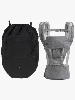 Beemoo Bæreseler, Strækvikler & Bærestole- CARE Carry Comfort 4-in-1 Bæresele & Hoftesæde inkl. Regnslag, Grey