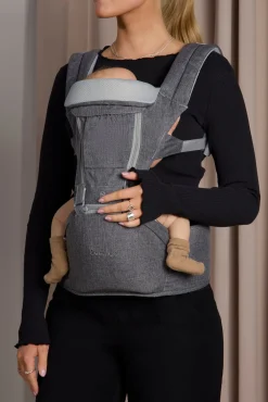 Beemoo Bæreseler, Strækvikler & Bærestole- CARE Carry Comfort 4-in-1 Bæresele & Hoftesæde inkl. Regnslag, Grey