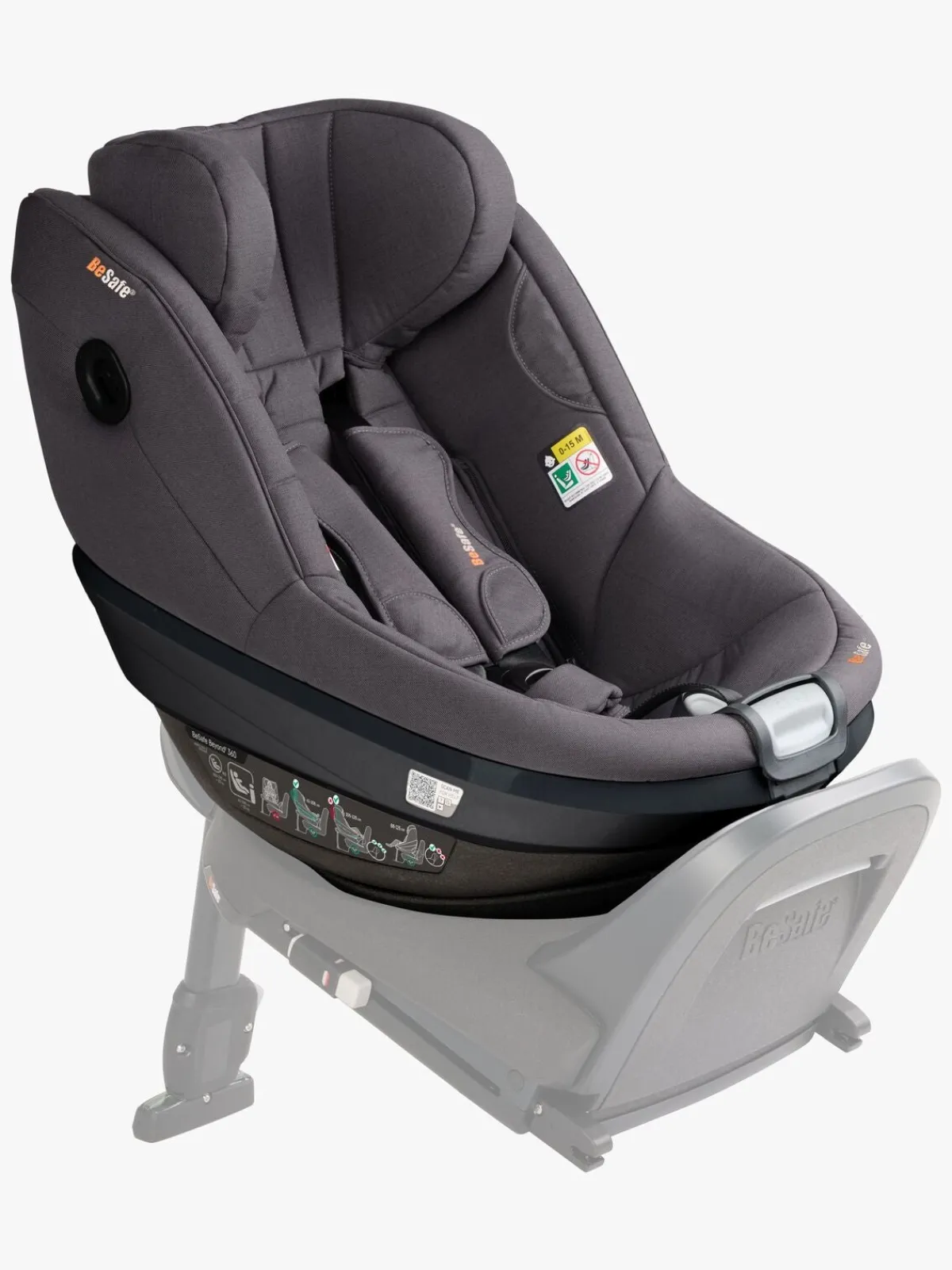 Autostole 9-36 Kg|BeSafe Beyond 2 360 Autostol, Dark Grey Mélange