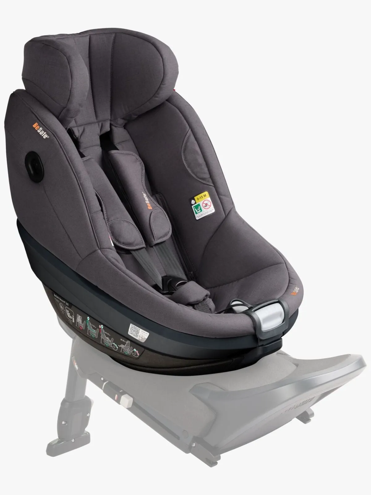 Autostole 9-36 Kg|BeSafe Beyond 2 360 Autostol, Dark Grey Mélange