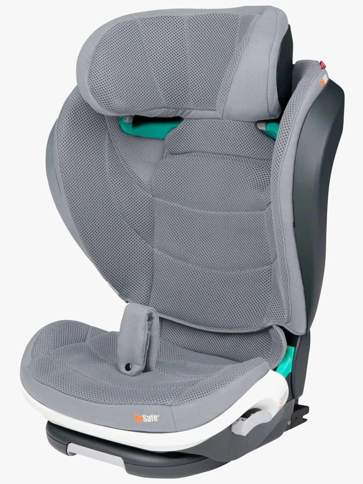 Autostole 15-36 Kg|BeSafe Flex FIX 2 Autostol, Peak Mesh Grå