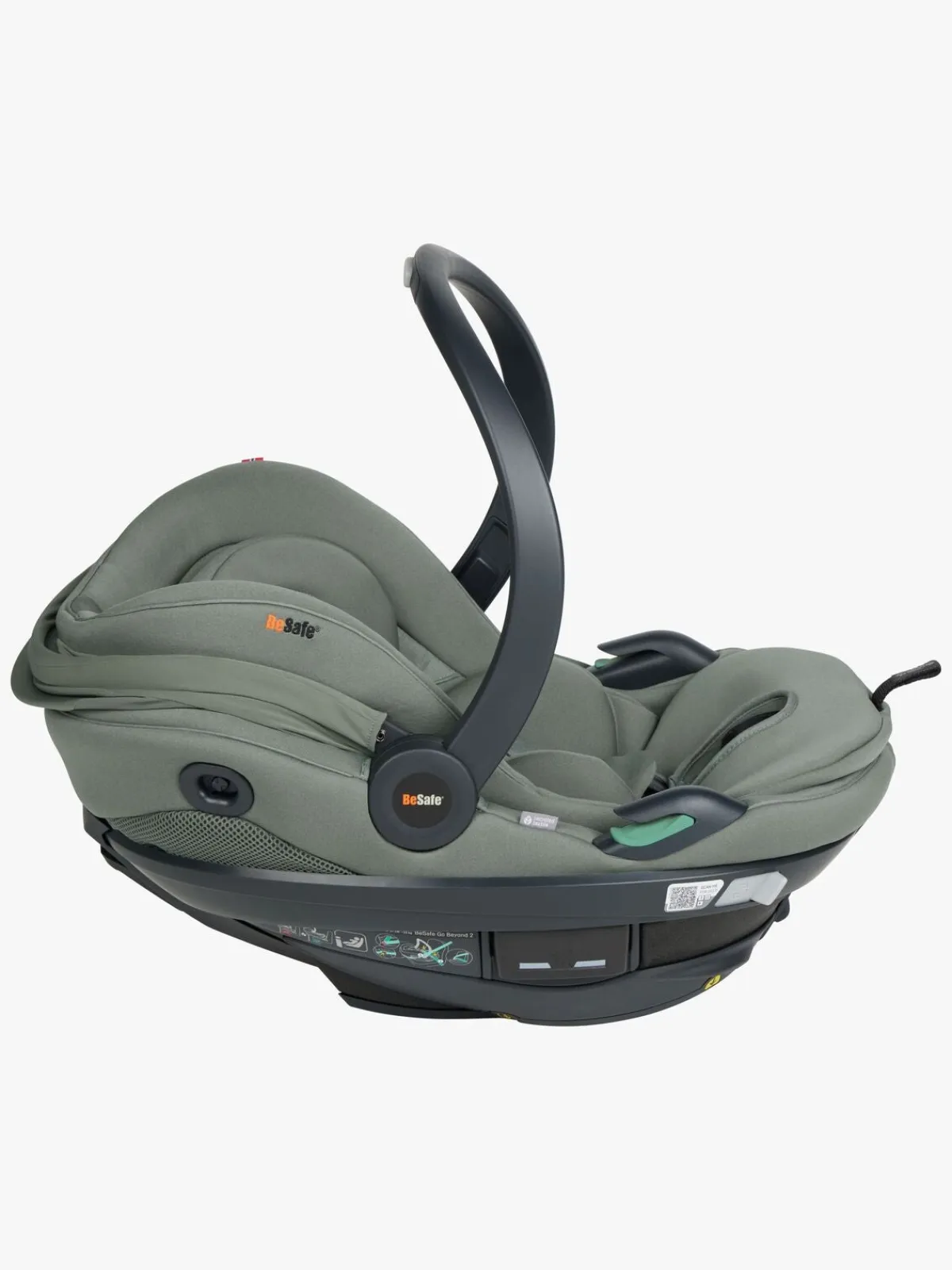 BeSafe Autostole 0-13 Kg-Go Beyond 2 Autostol Baby, Meadow Green Soft Breeze